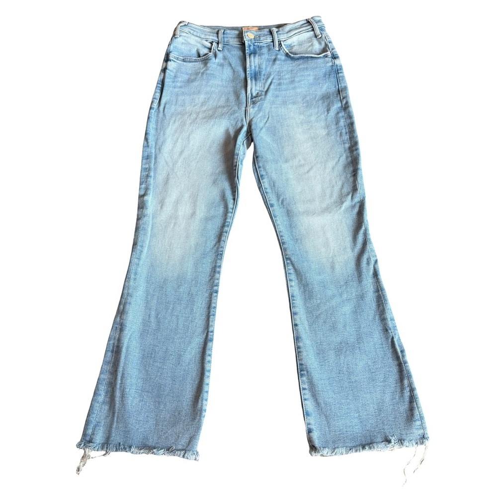 Mother The Hustler Ankle Fray Denim Jeans Limited Edition Wash Light Size 31